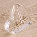 Pixnor 24K Gold Foil Artificial Rose Flower with Acrylic Heart Shaped Stand for Valentines Day Mothers Day Birthday Anniversary Gift