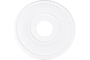 BENECREAT Ceiling Medallion Molded, 13inch OD x 3inch ID Round Ceiling Light Medallions, Backdrop Decor for Ceiling, Light Fi