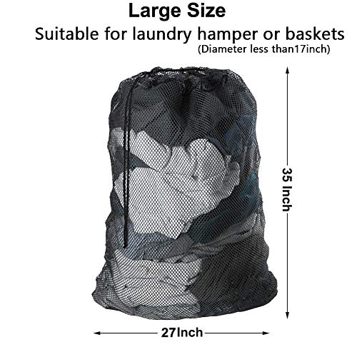 Meowoo Large Mesh Laundry Bag with Drawstring,27×35inch Washing Bag Net for Washing Machine