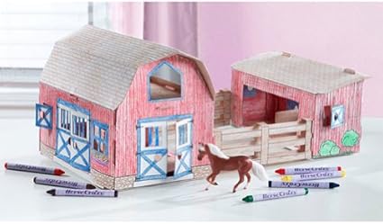 Amazon Com Breyer Horse Crazy Create And Color Barn Toys Games