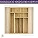 Totally Bamboo Kitchen Drawer Organizer, Expandable Silverware Organizer and Utensil Holder, 8 Compartments with Dividers