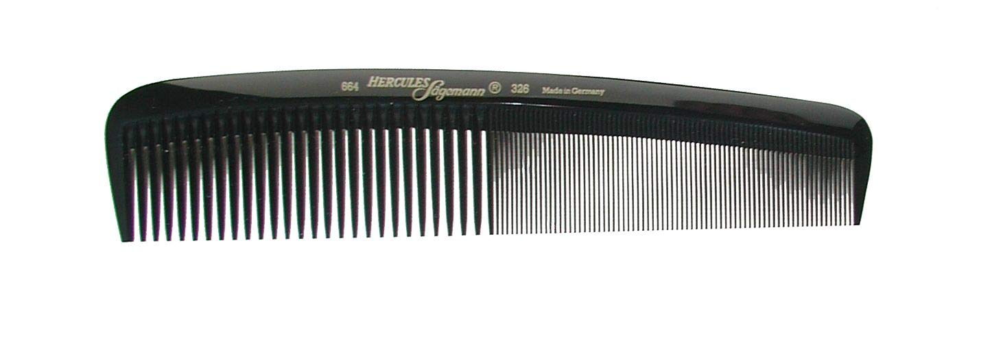 HERCULES SÄGEMANN - 664-326 Master Comb | Compact Comb with Different Tooth Spacing for Easy Combing and Cutting Hair | Size: 8 Inches