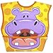 Dexbaby Big Mouth Hippo Leak-Proof Dura Bib w/ Catch-All Pocket - Large | 6 months +