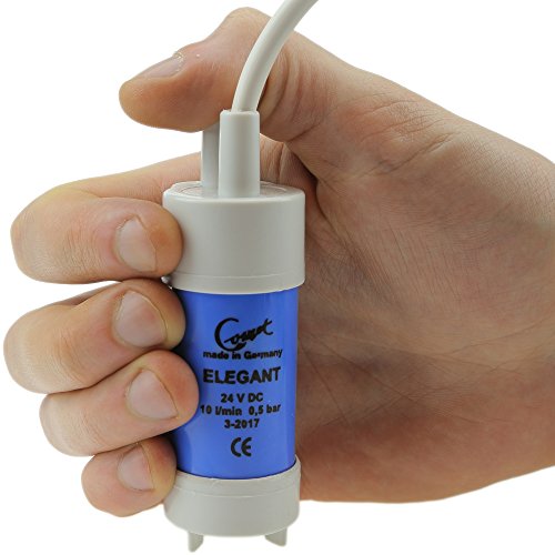 24V Portable Submersible Water Pump produces 10L/MIN = 2.64 GPM | Top Quality Small Pump Made in Germany by Comet | For Vending Coffee Machines, RV, Trucks, Outdoor, Travelling, Gardening Use.