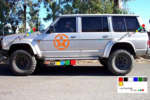 2X Stars Decal sticker kit compatible with Nissan Patrol