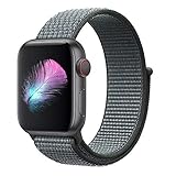 HILIMNY Yunsea Sport Loop Watch Band 42mm, Soft Nylon Strap, with Hook and Loop Fastener, Band Compatible with for iwatch Series 4, Series 3, Series 2, Series 1 (42mm, Stormy Gray)