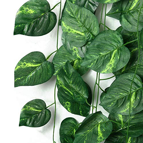 Pauwer 24 Pack (173FT) Artificial Ivy Vines Green Ivy Leaves Garland