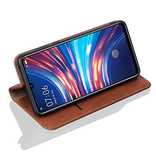 Pikkme Redmi Note 8 Pro Leather Flip Cover Wallet Case (Xiaomi Redmi Note 8 Pro, Brown)