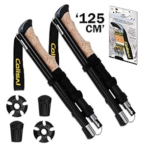 Colisal Trekkingstokken, inklapbare wandelstokken voor dames en heren, lichtgewicht wandelstokken met EVA-schuim grip en…