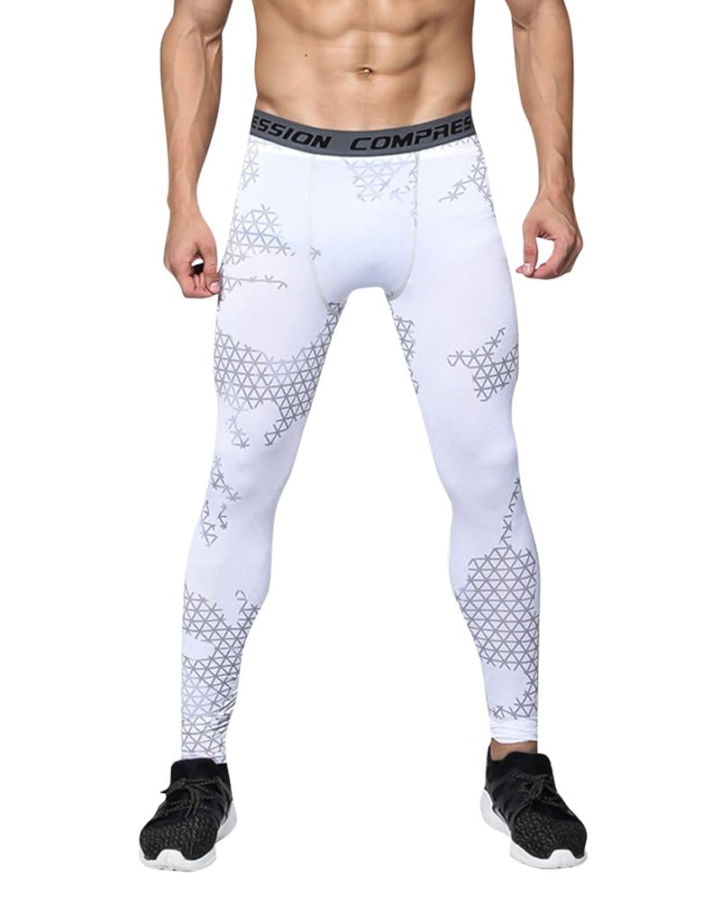 Homme Sport Pantalon de Compression Leggings Sport Collant Camouflé