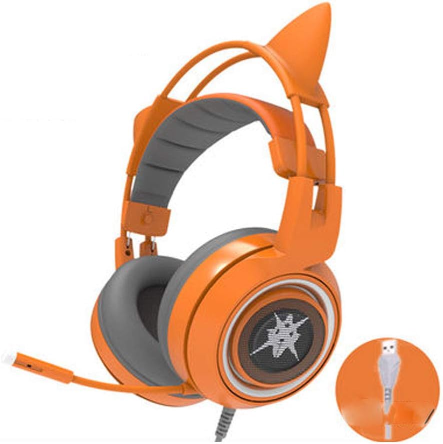 Casque Ps4 Avec Oreilles De Chat En Cristal Rose Pour Xbox One Pc Lumiere Led Son Stereo Avec Micro Antibruit 7 1 Amazon Fr High Tech