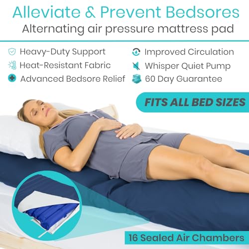 Vive Alternating Pressure Mattress 5" Air Topper Pad for Bed Sore