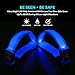 BSEEN 2 Pack LED Armbands for Running - Glow in The Dark Safety Running Gear LED Bracelet Sports Wristbands (Fluorescent Blue)