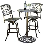 Paris Outdoor 3pc Copper Cast Aluminum Bistro Set