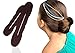 Bun Maker Hair Magic Sponge Shaper, Brown Clip, The Perfect Foam Twister for Bun Shaper for Brunette , 2 Pieces Small and Large