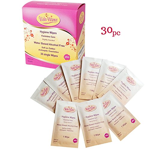 Menstrual Cup Wipes Intimate Hygiene Cleaning Tissue | Antibacterial Individual Cloth Wipe | Antiseptic Feminine Wipe and Genital Wash | Biodegradable 30 Single Satchels for Travel Menstrual Cup Wipes Intimate Hygiene Cleaning Tissue | Antibacterial Individual Cloth Wipe | Antiseptic Feminine Wipe and Genital Wash | Biodegradable 30 Single Satchels for Travel