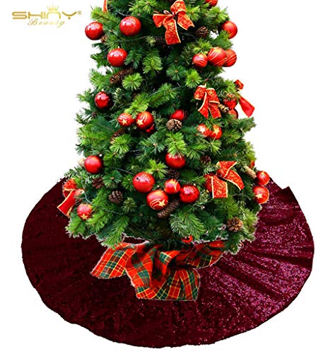 Amazon Com Shinybeauty Embroidered And Sequined Holiday Burgundy