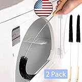 Clothes Dryer Lint Vent Trap Cleaner Kit Brush 2 Pack Gas Electric Long Flexible Fire Refrigerator Coil Brush