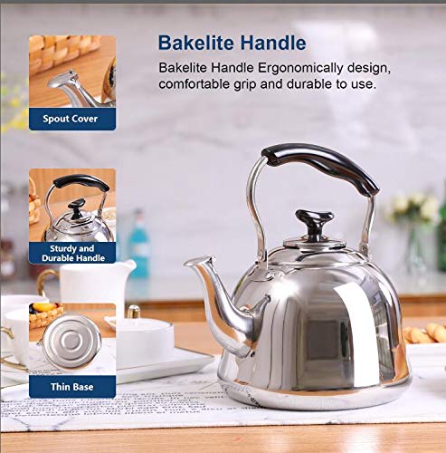 5 Kettle+Stovetop+Whistling+Teakettle+Stainless
