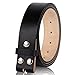 NPET Mens Leather Belt Full Grain Classic Genuine Leather Dress Belt Snap on Strap 1 1/2