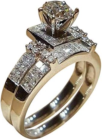 Toponly Superb Promise Rings Women Shiny White Sapphire Diamond Elegant Stackable Brid Engagement Ring