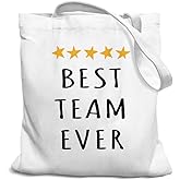 SZERE Team Canvas Tote Bag - Reusable Grocery Bags, Work Travel Shoulder Bag for Team Lovers