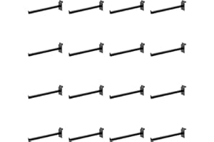 SINCHEEWAY 16 Pack Heavy Duty Tube Slatwall Shelf Brackets, Metal Tubular Slat Wall Brackets with Lip, Slatwall Accessories for Garage, Retail, and Home Storage (12 Inch)