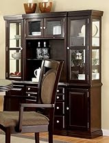 Evelyn Buffet Hutch in Dark Walnut by Furniture of America