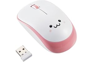 ELECOM 2.4G Wireless, Portable Mobile Smiley-Face Mouse for Right/Left Handed Use, IR LED, 1200 DPI 2.5 Years Long Battery Life, Recommended Silent Click (M-IR07DRSPN)