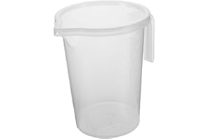 MUELODSIC Engine Oil Measuring Container with Spout and Lid High Transparency Plastic Jug for Precise