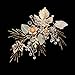 FAYBOX Vintage Gold Twig Hair Clips Bridal Headpiece Wedding Accessories