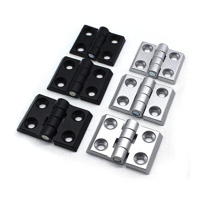 Door Hinges Cast Aluminium for Extrusion Profile 20/30/40 Series T-Slot V-Slot 20 Series - Silver *Pack of 2*