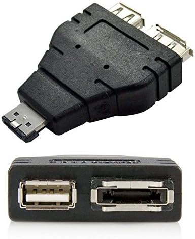 ELEFA E1012 Power eSATA Male to eSATA & USB Female Adapter Converter