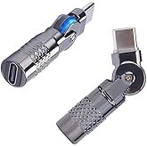 ZJKJHJY USB C Female to USB C Male 180° Rotating Fast Charge Adapter,2PCS