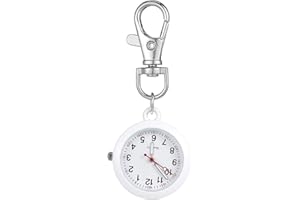 Hemobllo Nurse Watch with Second Hand : Key Ring Quartz Watch, Portable for Nurses Doctors Students
