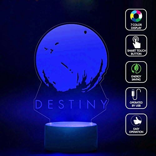 CMLART Destiny Logo 3d Lamp Night 7 Color Change Best Gift Night Light LED Furnish Desk Table Lighting Home Decoration Toys
