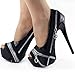 Show Story Punk Multi-Colour Zip Peeptoe Platform High Heel Stiletto Pump,LF80836
