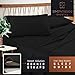 Empyrean King Size Sheets - 4 PC Super Soft King Sheets - Double Brushed Microfiber Sheets for King Size Bed - Hotel Luxury Black King Bed Sheets Set, with 4 Corner Elastic Straps