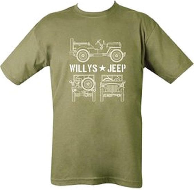 Kombat Mens Military Printed Army Combat WW2 Willys Willy's DDay Jeep