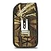 Reiko Wireless Vertical Heavy Duty Rugged Phone Pouch with Metal Logo and Velcro & Leaves Pattern Inner Size: 6.44X3.49X0.73 (Fits Phone with Case) - Camouflage