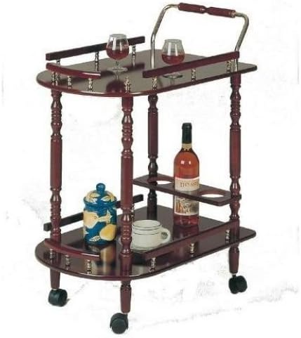 Coaster Serving Cart-Cherry ;supply_by_tntnorthnj