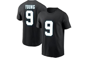 GRIDIRON GRIP Bryce Young #9 Football T-Shirt Cotton Jersey Carolina