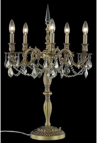 Table Lamps 5 Light With French Gold Finish Swarovski Strass E12 Bulb 18 inch 300 Watts - World of Classic