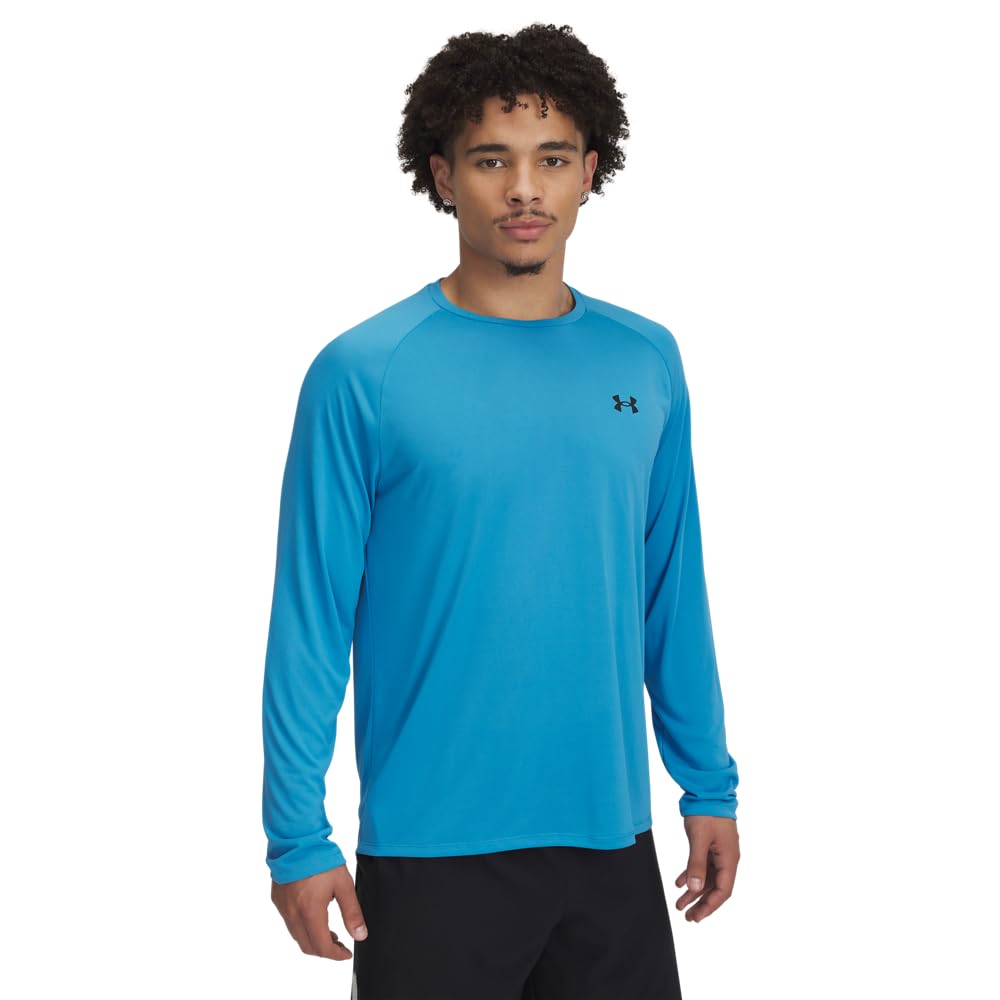 Under Armour Men's Tech 2.0 Long-Sleeve T-Shirt, (454) Ether Blue / / Black, X-Small Image