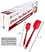 StarPack Basics Silicone Spatula Set of 4 (2 Small, 2 Large), High Heat Resistant to 480°F, Hygienic One Piece Design, Non Stick Rubber Cooking Utensil Set (Cherry Red)