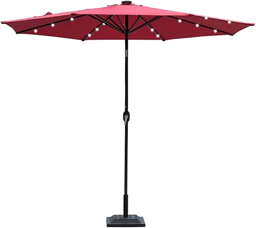 10 ft lighted patio umbrella