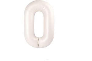 Number 0 Balloons 40 Inch Beige Number Balloons for 10 20 30 40 50 60 70 80 90 100 Numbers Balloon Birthday Decorations Wedding Event Baby Shower