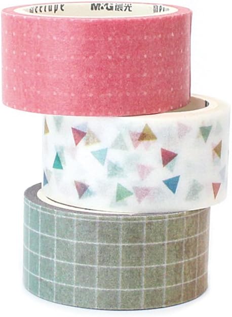 [3-Pack] New Signature Collection Designer Washi Tape: Perfect Multi Purpose Colored Masking Tape for Walls, Arts and Crafts, DIY, Scrapbook - 7mm x 5m (Homecoming)