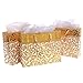 Gold Foil Party Gift Bags and Tissues - Floral Arabesque Design - 3 Pack