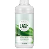 600ml Lash Shampoo Bulk, Eyelash Extensions Cleanser for Extensions, Safe Makeup Remover, Non-irritating or Burning Formula Eyelid Foaming Cleanser Best for Professional Salon and Home Use (Aloe Vera)